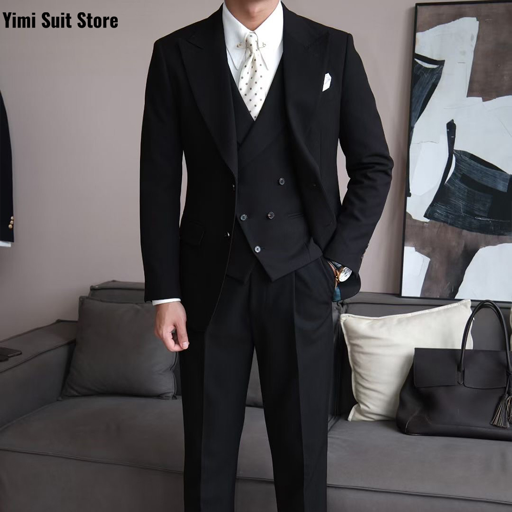 Men Formal Wear Modern - Black High Quality Men's Suits sets
