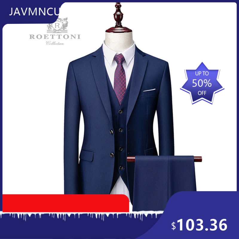 Men'S Formal Wear For Graduation - Men's Slim Fit Premium Suit Set