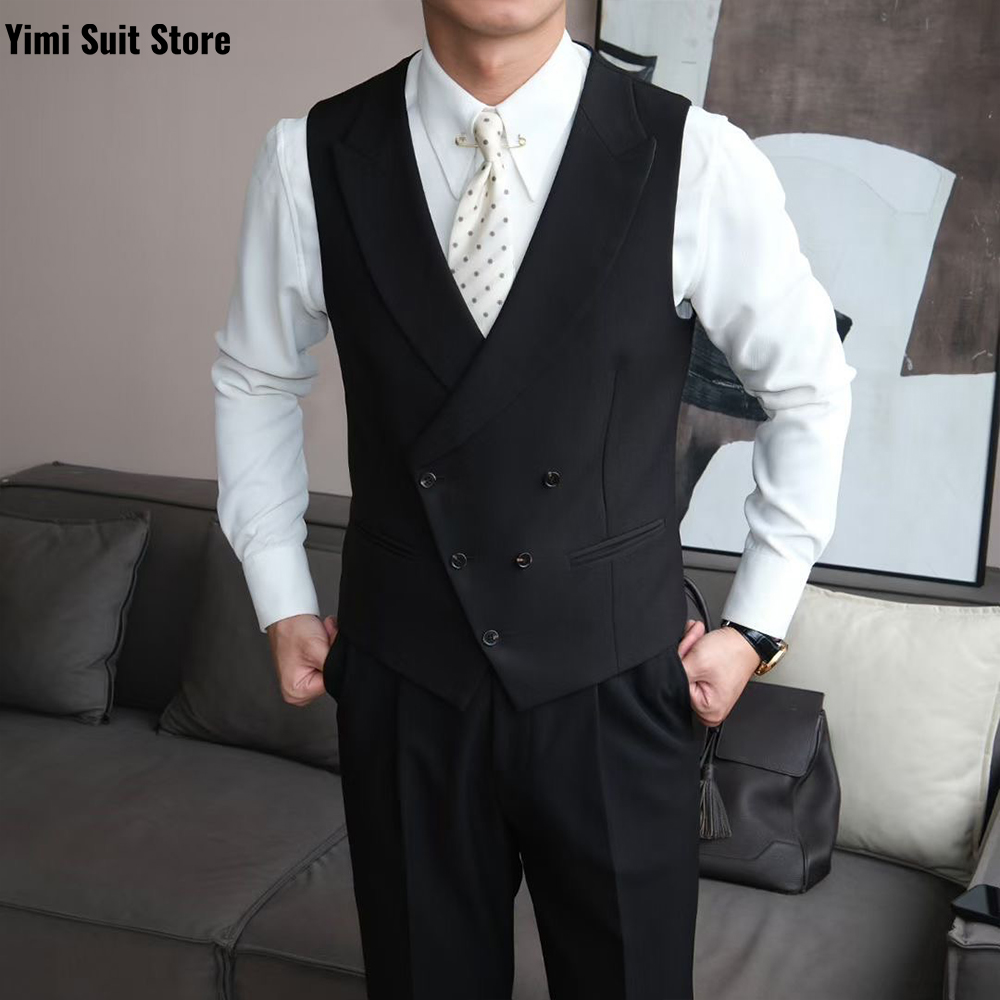 Black High Quality Men's Suits - Men Formal Wear Modern recension och pris
