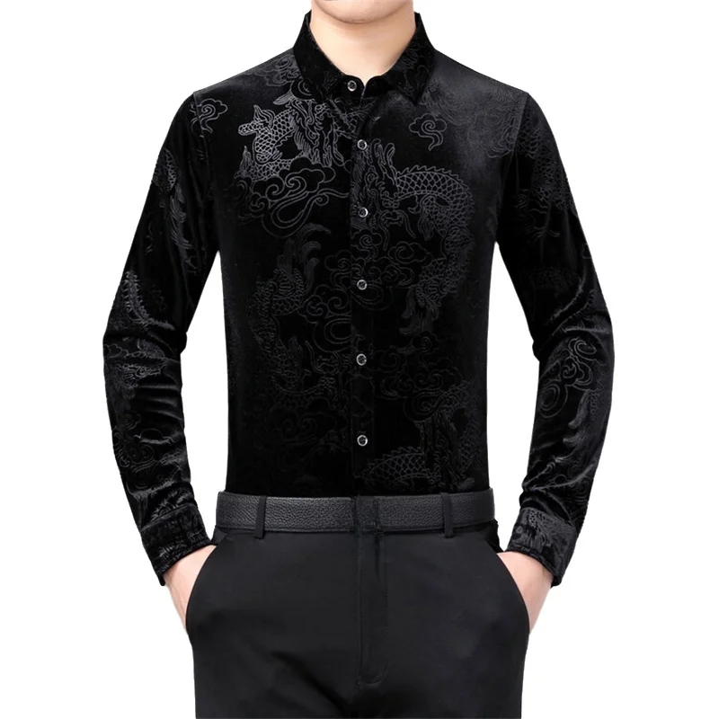 Men's Long Sleeve Shirt Chines - Men Formal Party Wear Shirt recension och pris
