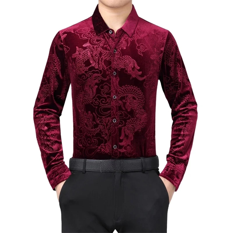 Men's Long Sleeve Shirt Chines - Men Formal Party Wear Shirt recension och pris