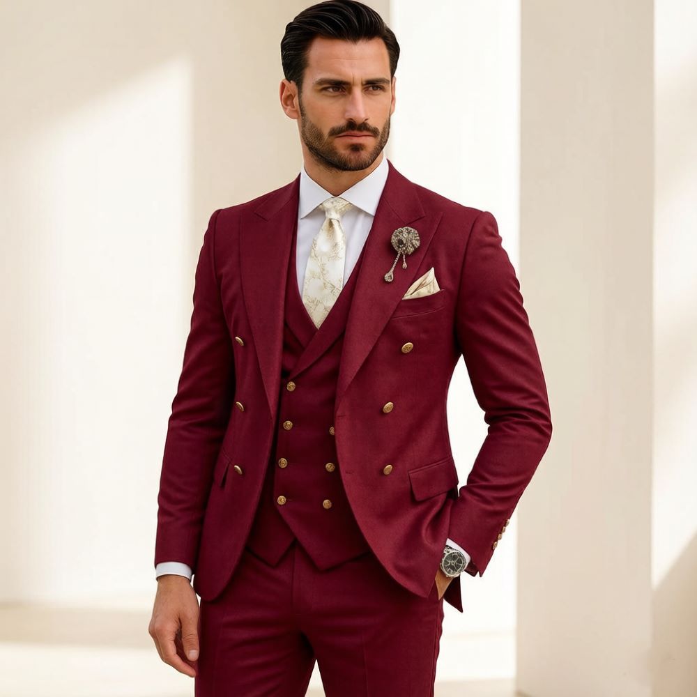 Men Ivory Wedding Suit Slim Fi - Men Formal Wear Modern recension och pris