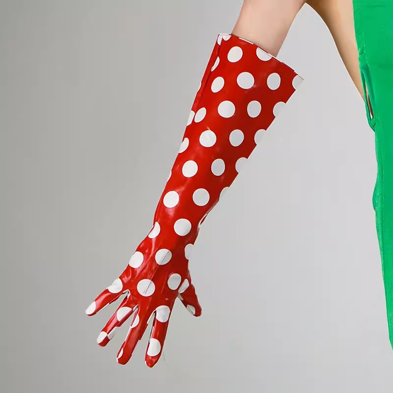 Women's Runway Fashion Dot Pri - Formal Glove Leather recension och pris