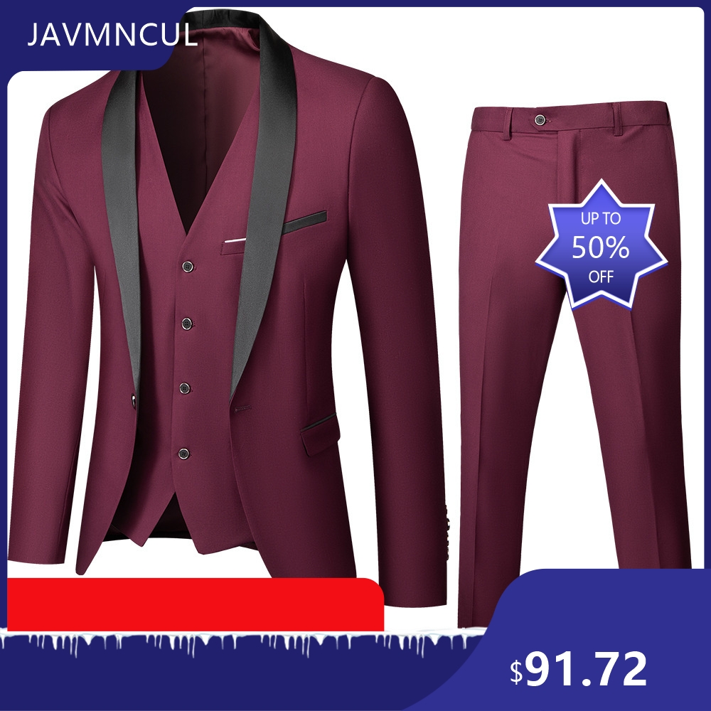 Men's Wedding 3 Piece Suit Set - Men'S Formal Wear For Graduation recension och pris