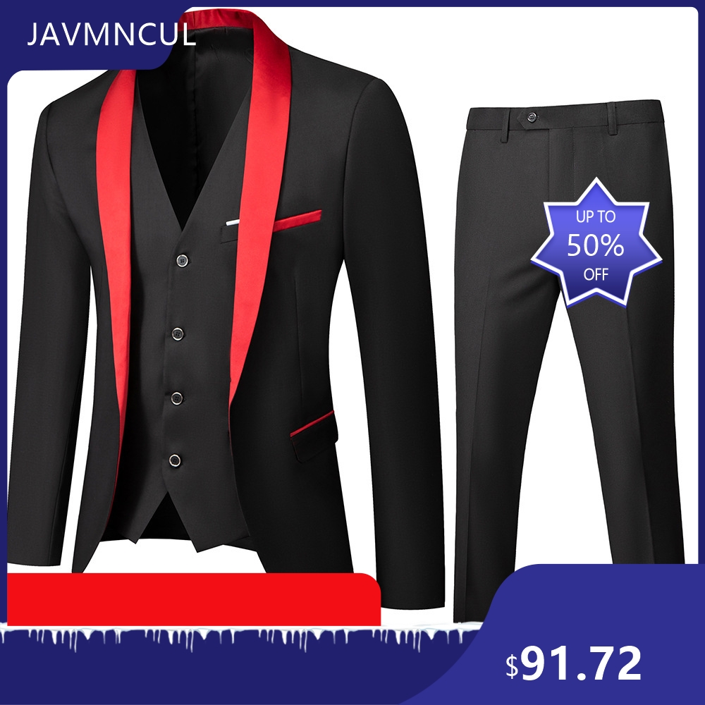 Men's Wedding 3 Piece Suit Set - Men'S Formal Wear For Graduation recension och pris