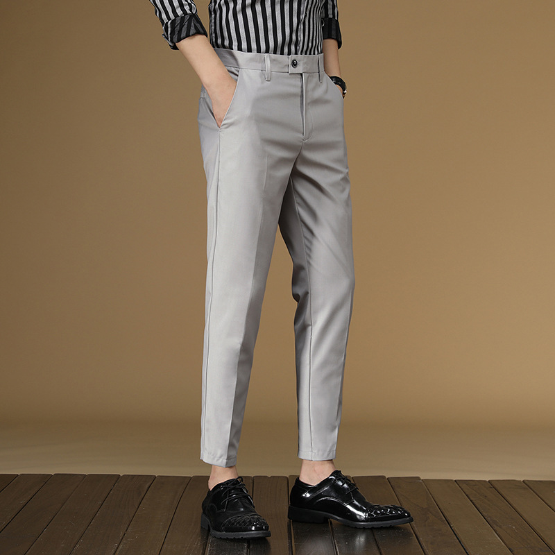 Summer Suit Pants Men Red Blac - Khaki Formal Wear Men recension och pris