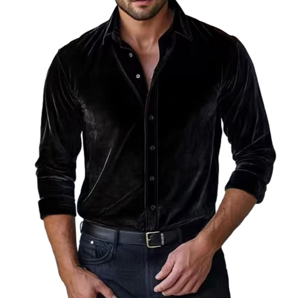 Men Velvet Shirt Men's Velvet  - Men Formal Party Wear Shirt recension och pris