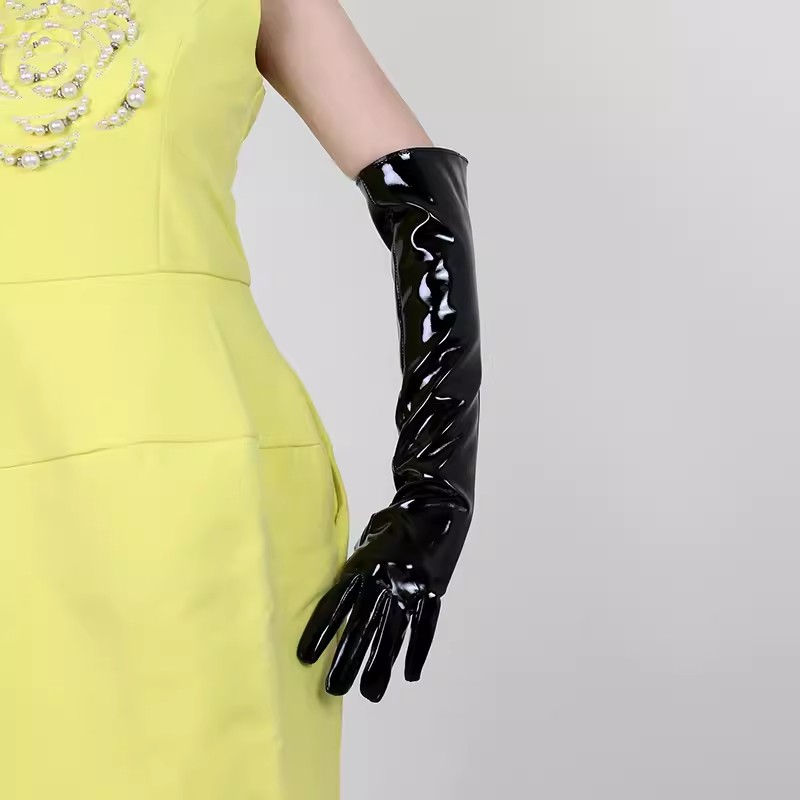 Women's Fashion Patent Black P - Formal Glove Leather recension och pris