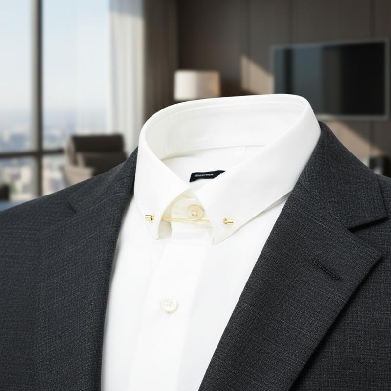 Shirt Collar Bar Cylinder Scre - Men Formal Party Wear Shirt recension och pris