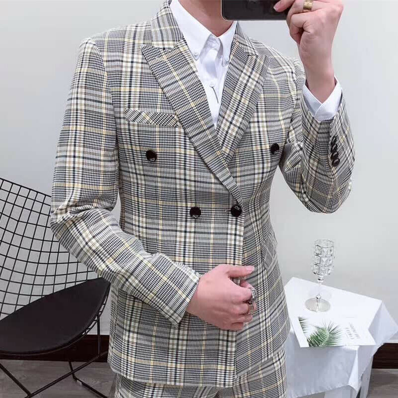 Latest New Style Smoking Plaid - Latest Men Formal Wear recension och pris