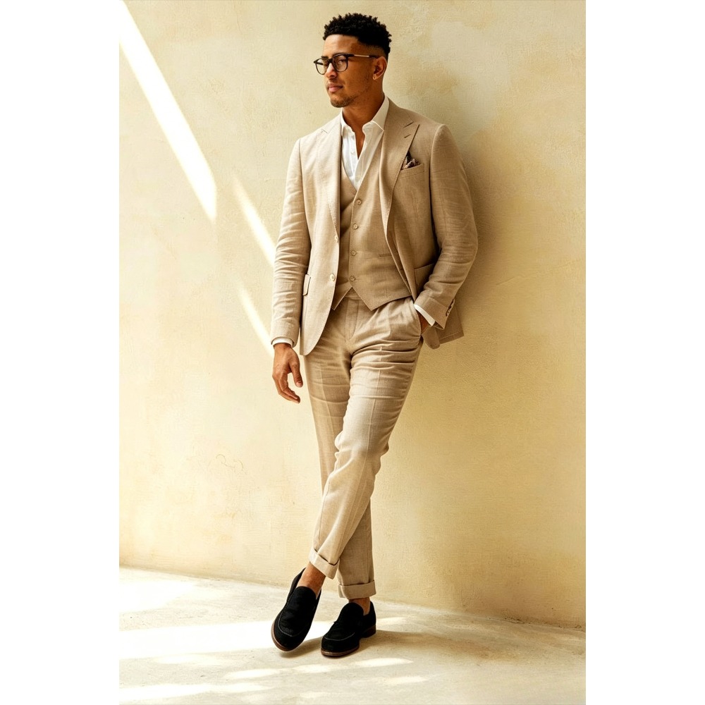 Sage Green Linen Wedding Suits - Men Linen Formal Wear recension och pris