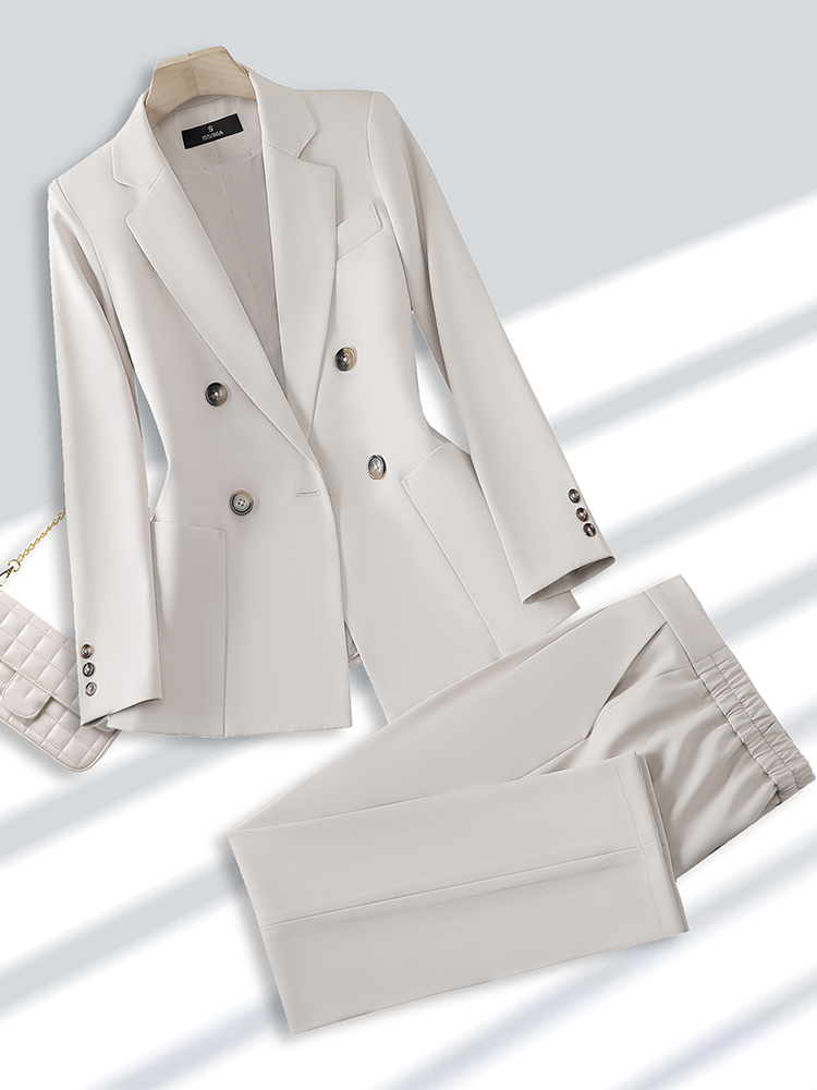 Fashion Ladies Pant Suit Forma - Khaki Formal Wear Men recension och pris