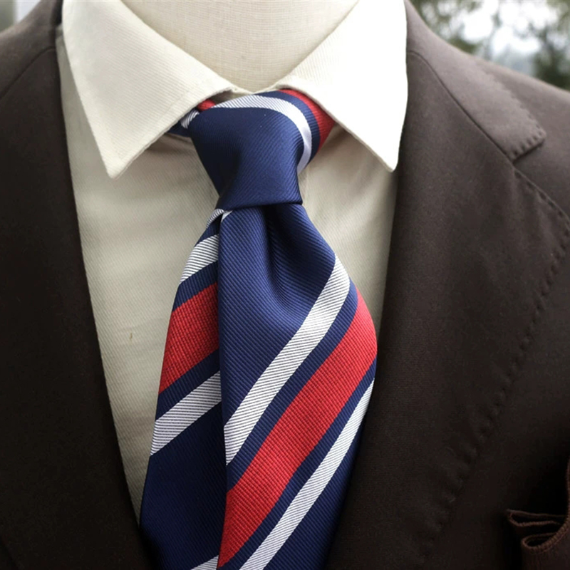 New Trendy Navy Brown Neckties - Men Formal Party Wear Shirt recension och pris