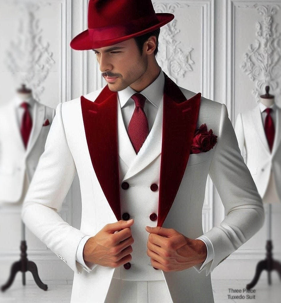 Formal Man Tuxedos Velvet 3 Pc - Men'S Formal Wear For Graduation recension och pris