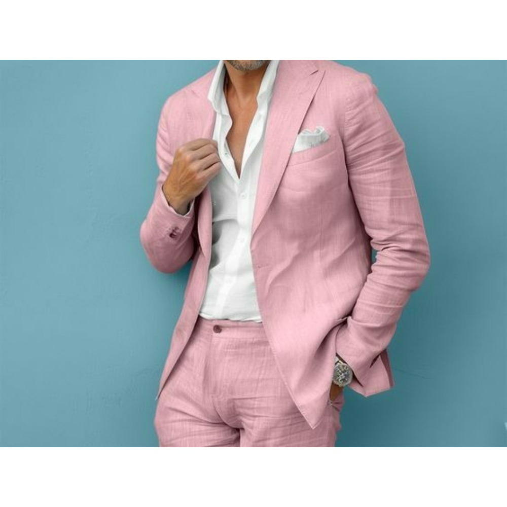 Linen Wedding Men Suits Slim F - Men Linen Formal Wear recension och pris