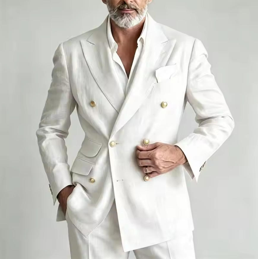 Men's Linen Suit Blazer Jacket - Men Linen Formal Wear recension och pris