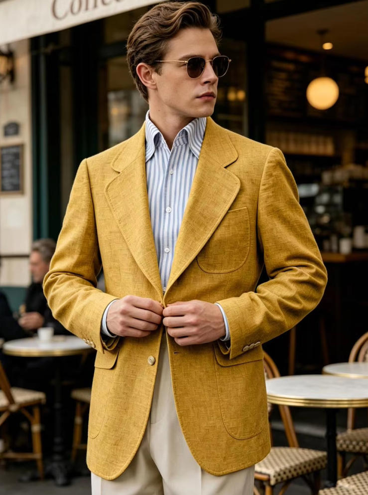 Only Linen Men's Blazer 1PCS B - Men Linen Formal Wear recension och pris