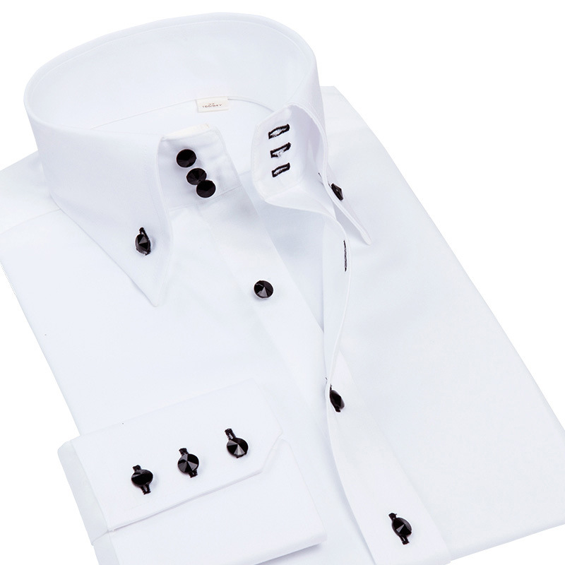 Luxury Men Slim Fit Dress Shir - Men Formal Party Wear Shirt recension och pris