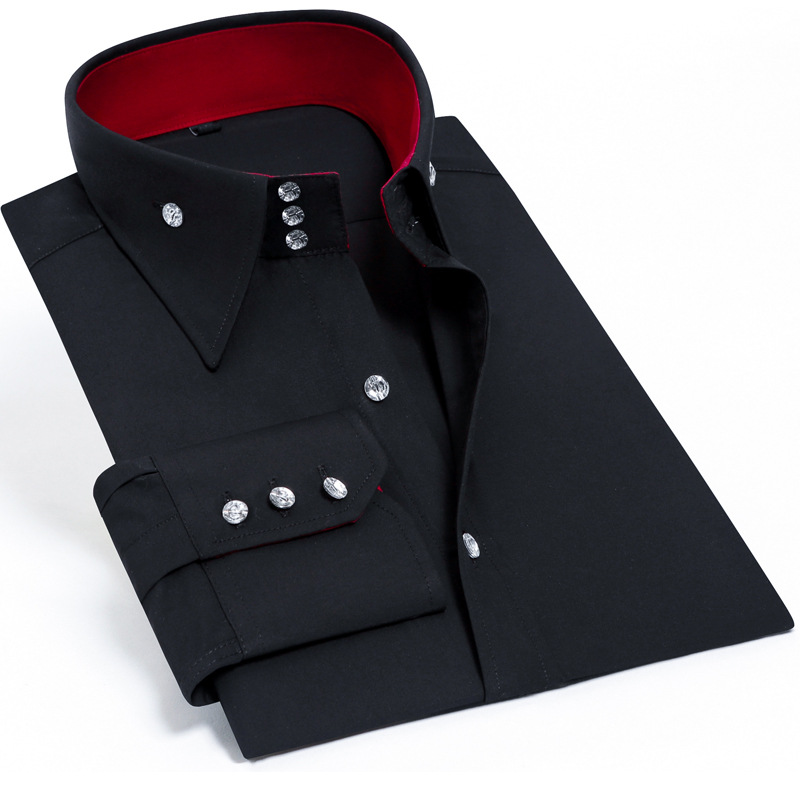 Luxury Men Slim Fit Dress Shir - Men Formal Party Wear Shirt recension och pris