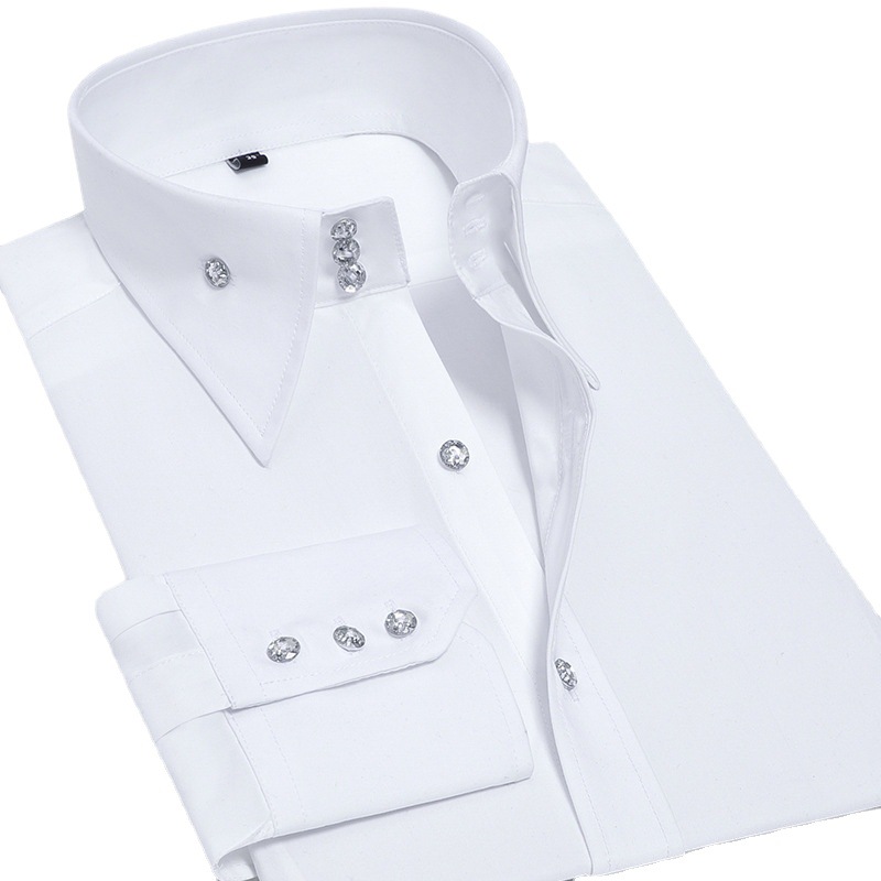 Luxury Men Slim Fit Dress Shir - Men Formal Party Wear Shirt recension och pris