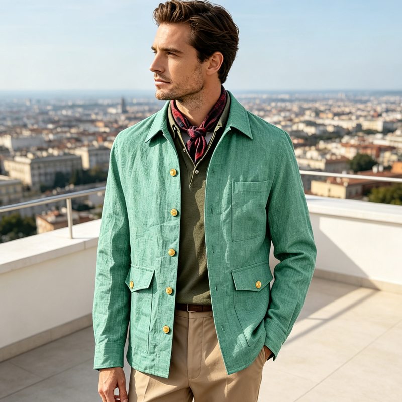 Vintage Men's Linen Jacket Lap - Men Linen Formal Wear recension och pris