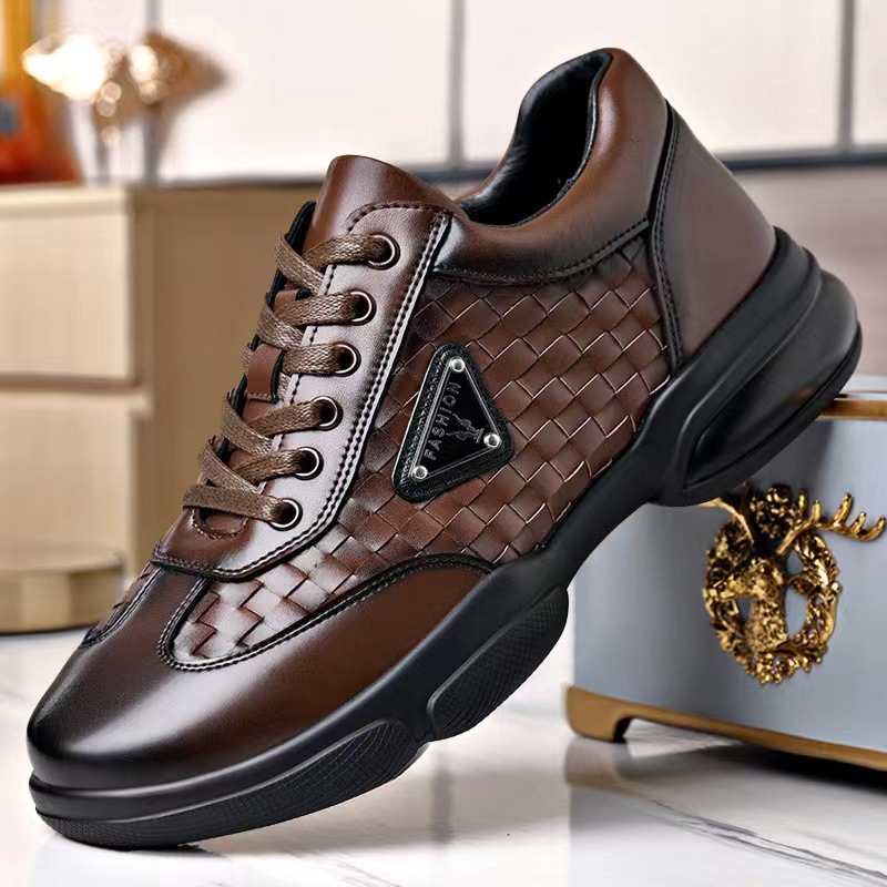 New Men Leather Shoes Platform - Men Formal Wear With Sneakers recension och pris