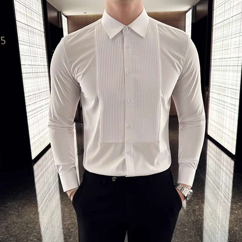 Wedding Party Wear Long Sleeve - Men Formal Party Wear Shirt recension och pris