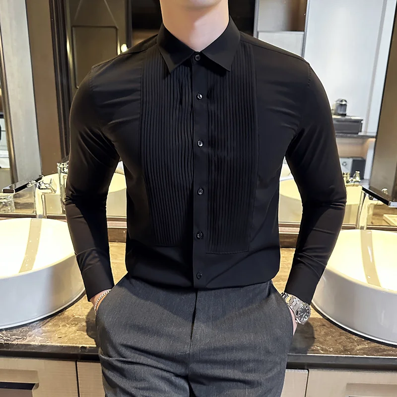 Wedding Party Wear Long Sleeve - Men Formal Party Wear Shirt recension och pris